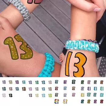 Временные наклейки Paster Fans Party Party для лица, рук, груди, ног One Size