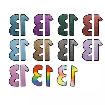 Временные наклейки Paster Fans Party Party для лица, рук, груди, ног, флуоресцентный свет 11 шт. белый