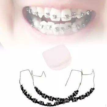 Временные принадлежности для изготовления зубных украшений,модные брекеты для студентов чёрный