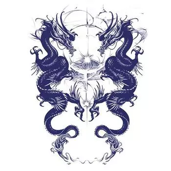 Временные татуировки на всю спину с животными, наклейки для татуировок для взрослых и детей 1