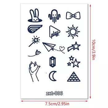 Временные татуировки Прекрасные поддельные маленькие милые реалистичные наклейки для боди-арта