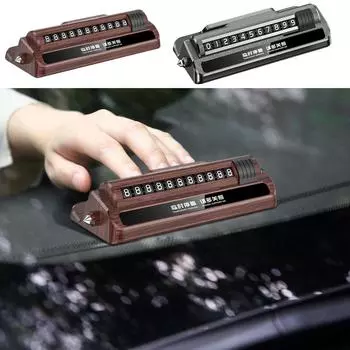 Временный номерной знак парковки автомобиля, парковочная карта, стеклобой, держатель для телефона, номерной знак для автомобиля чёрный