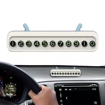 Временный парковочный номерной знак телефона в стиле уха, временный номер телефона для приборной панели автомобиля, аксессуары для салона автомобиля