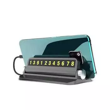 Временный знак остановки автомобиля, карта временной парковки автомобиля, номер телефона, табличка для карты, скрытая табличка с номером парковки, складная подставка для телефона чёрный