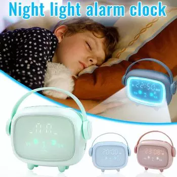 Время Ангел Будильник Электронный Маленький Будильник Светодиодный Цифровой Детский Таймер зелёный