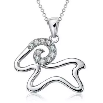 Время Женское Ожерелье Женский Год Овцы Натальный Год Зодиака Бриллиантовый Кулон Благоприятный Год Овцы Ювелирные Изделия