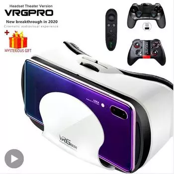 Vrg Pro 3D Vr Очки Виртуальная реальность Viar Гарнитура Устройства Шлем Очки Для Смартфона Мобильный Телефон Smart Viewer Игровые Линзы No Box No Remote