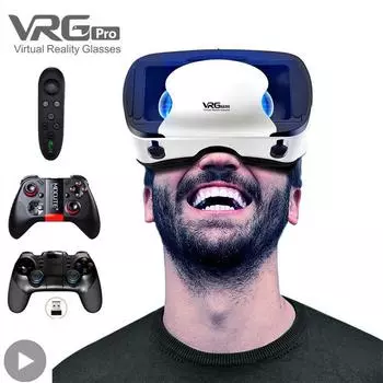 Vrg Pro Виртуальная реальность VR очки 3d шлем гарнитура устройства Viar очки линзы с контроллером Smart для смартфона сотового телефона No Box No Remote1
