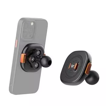 VRIG MG-19L Магнитное крепление для телефона с шаровой головкой, быстросъемный держатель для телефона, противоударный чёрный