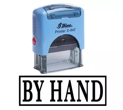 ВРУЧНУЮ собственную резиновую печать на заказ блестящей офисной канцелярской марки Impression Area 14 mm x 38 mm чёрный