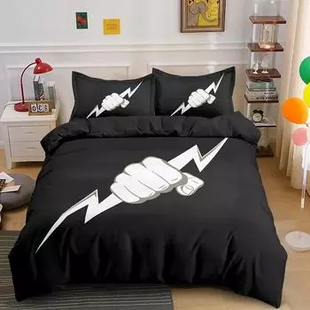 VS Lightning Комплект постельного белья односпальный двуспальный размер King Size одеяло пододеяльник с наволочкой постельное белье для спальни EU Single 135x200cm