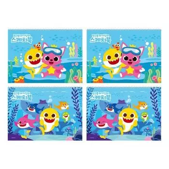 Все 4 альбома для рисования Pinkfong, 26 листов, 345 x 248 мм, популярные корейские игрушки