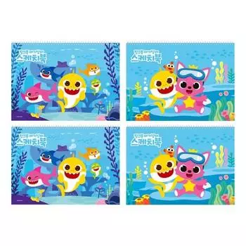Все 4 альбома для рисования Pinkfong, 30 листов, 345 x 248 мм, популярные корейские игрушки