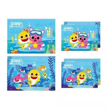 Все 6 альбомов для рисования Pinkfong, 345 x 248 мм, 26 листов, популярные корейские игрушки