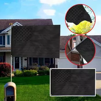 Все черные американские флаги 3x5 футов, сверхмощные флаги США для дома или вне дома чёрный