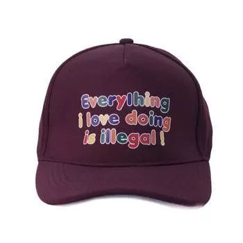 Все, что я люблю делать — это незаконная бейсболка для мужчин и женщин Adjustable фиолетовый