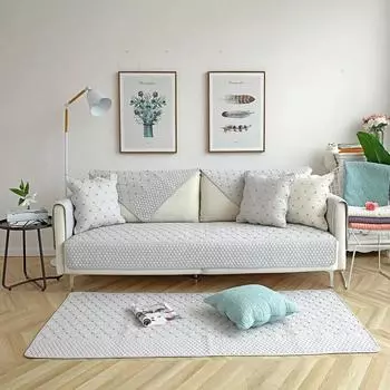 Все хлопчатобумажные чехлы для диванов с вышивкой, маленькие фонарики, противоскользящие чехлы для диванов, украшения для диванов и полотенец, чехол для домашнего интерьера 70x70cm 1pcs