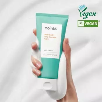 [Все ингредиенты веганские] Очищающая пенка Point & Deep Clean Whip Cleansing Foam 100 г, Корейское очищающее средство