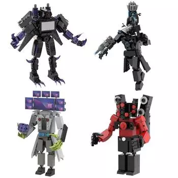 Все Moc Новый Skibidi Туалет Аудио и Камера Человек-Титан Строительные Блоки Игрушки DIY Кирпичи Игрушки Для Детей День Рождения Рождественский Подарок