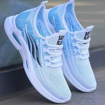 Все модные повседневные мужские туфли, весенне-осенние удобные дышащие мужские спортивные одиночные кроссовки для бега 39 чёрный