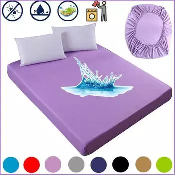 Все размеры полиэстеровый водонепроницаемый наматрасник эластичная водонепроницаемая простыня против клещей чехол для защиты от насекомых для наматрасника 70x200x30cm чёрный