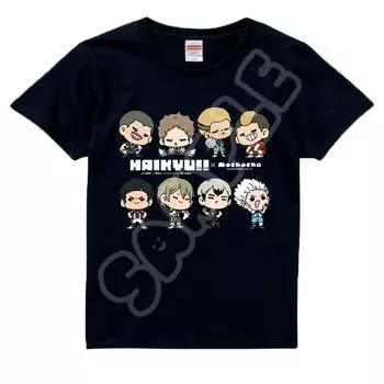 Все собираются, чтобы сделать всем 5-е издание M CA Черный размер XL «Haikyu!!! мочочо! Футболка чёрный