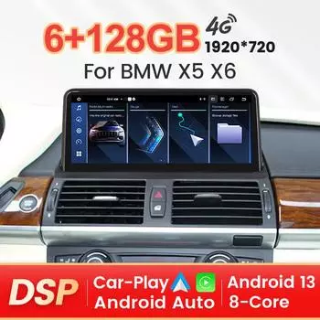 Все в одном для BMW E70 x5 x6 e71 CCC система автомобильный радиоприемник мультимедийный плеер BT WIFI 4G LTE GPS для беспроводной Carplay Android Auto