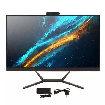 Все в одном компьютере 23,8-дюймовый дисплей FHD 8G DDR4 Multi Interface WiFi настольный ПК с камерой для EU Plug