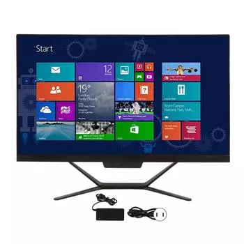 Все в одном настольном компьютере черного цвета 23,8 дюйма FHD 1080P 4G DDR4 сенсорное управление 4-ядерный процессор 5G WiFi AIO Desktop US Plug