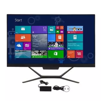 Все в одном настольном компьютере черного цвета 23,8 дюйма FHD сенсорное управление 1920x1080 с камерой 4 ядра 8G DDR4 AIO Desktop US Plug