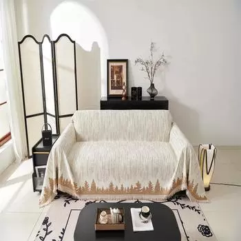 Все включено Чехол для дивана из шенилла, легкое роскошное нескользящее полотенце для дивана с защитой от царапин от кошек, универсальный чехол для дивана M (130X180CM)