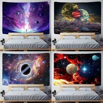 Вселенная Черная Дыра Млечный Путь Гобелен Офис Гостиная Украшения Дома Настенный Гобелен 100x75cm