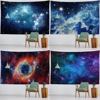 Вселенная Галактика Звездное небо Гобелен Офис Гостиная Гобелен Украшения Дома Настенный Гобелен 100x75cm