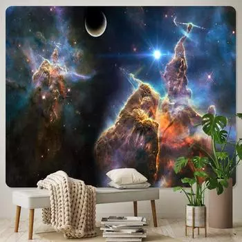 Вселенная Звезда Млечный Путь Галактика гобелен Настенный Декор Художественный гобелен Гостиная Спальня Комната Эстетика Украшение Дома 100X75CM