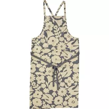 [Всемирная вечеринка] Фартук Цветы и птицы Уголь W039-128-204 – фартук