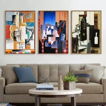 Всемирно известные абстрактные гитарные картины на холсте, постеры и принты, настенные художественные картины для гостиной, спальни, домашний декор 21cm30cm NoFrame