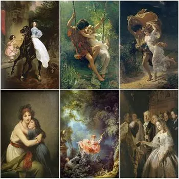 Всемирно известные картины персонаж 5D DIY вышивка круглый алмаз горный хрусталь комплект украшения дома ресторан живопись Full Round 20x30CM