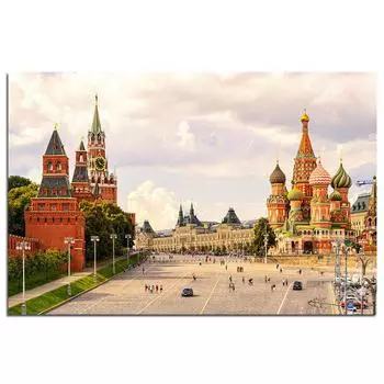 Всемирно известные живописные места Кремль и Собор Василия Блаженного Алмазная картина Алмазная вышивка 20X30CM