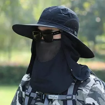 Всенаправленный козырек для лица, защита шеи, солнцезащитная шляпа с большими полями, уличная молодежная альпинистская шляпа для рыбалки, устойчивая к ультрафиолету