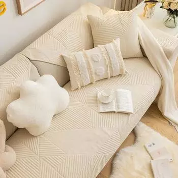 Всесезонная диванная подушка, нескользящая подушка из синели, простая комбинированная ткань для чехла на диван 70*70