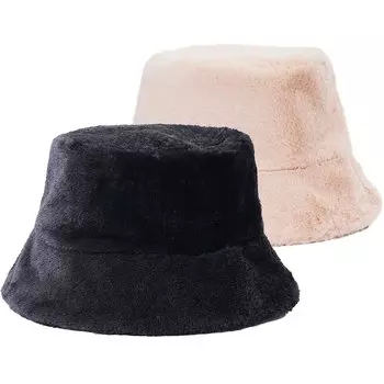 Всесезонная пушистая ведро с маленьким лицом, искусственная ведро, стильная, M, модная, XL, большая, повседневная, уличная, унисекс [LOVE MIYABI], мужская шляпа, легкая, эффектная, кремовый