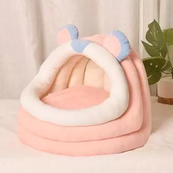 Всесезонное кошачье гнездо Полузакрытое гнездо для домашних животных Гнездо для кошек с глубоким сном Гнездо для маленьких собак Кровать для кошек Вилла 45*42*35CM