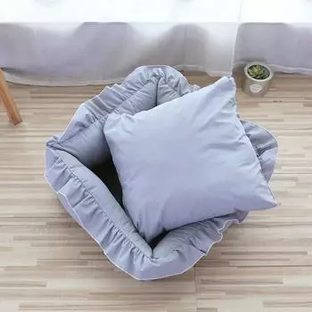 Всесезонные универсальные гнезда для домашних животных увеличены и утолщены. Гнезда из кружева в виде листьев лотоса полностью съемные и их можно стирать. 50 * 50 * 15cm