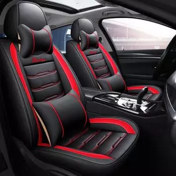 Всесезонные универсальные подушки и чехлы для автомобильных сидений standard edition красный/чёрный