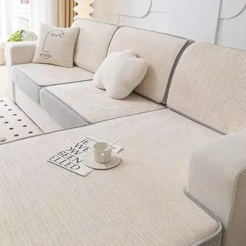 Всесезонный эластичный универсальный универсальный чехол, универсальный синельный нескользящий чехол, защищающий от кошачьих царапин, тканевая подушка 70*70 синий