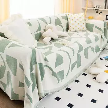 Всесезонный чехол для дивана из синели, скандинавская простая подушка для дивана, универсальный чехол, летний чехол 180*130cm