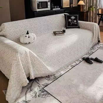 Всесезонный кемпинговый чехол для пикника, чехол для дивана, чехол для дивана Funda Home, шенилл, волнистое зерно, геометрический диванный коврик, пледы 180x130