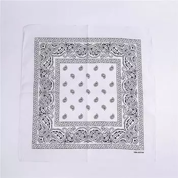 Всесезонный квадратный шарф из хлопка и льна, женская бандана, повязка на голову, шейный аксессуар, модный стайлинг, универсальный, легкий белый