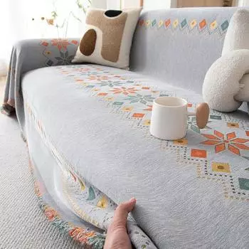 Всесезонный универсальный жаккардовый чехол для дивана с защитой от царапин для кошек Полотенце для кондиционера Вязаное одеяло Posey Полотенце для дивана 180X130CM