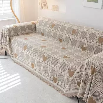 Всесезонный универсальный жаккардовый чехол для дивана с защитой от царапин для кошек Полотенце для кондиционера Вязаное одеяло Posey Полотенце для дивана 180x130cm